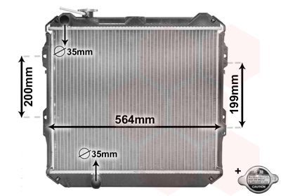 VAN WEZEL Radiaator,mootorijahutus 58002088